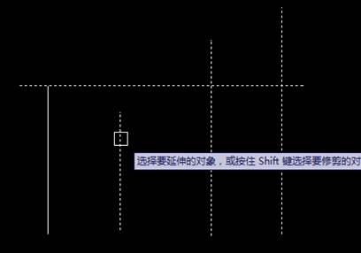 CAD通過(guò)shift鍵切換延伸與修剪命令