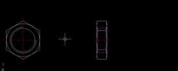 在CAD中如何畫(huà)六角螺母平面圖