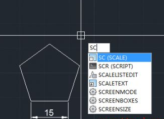 CAD如何按照比例縮放五邊形？