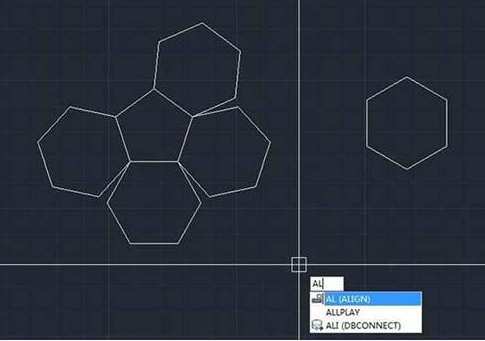 CAD如何使六邊形對(duì)齊到五邊形上？