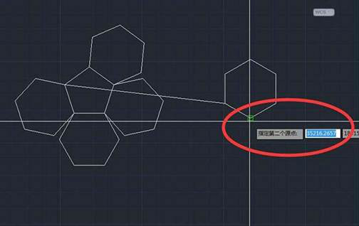 CAD多個(gè)六邊形對(duì)齊的方法