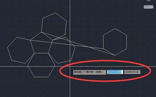 CAD多個(gè)六邊形對(duì)齊的方法